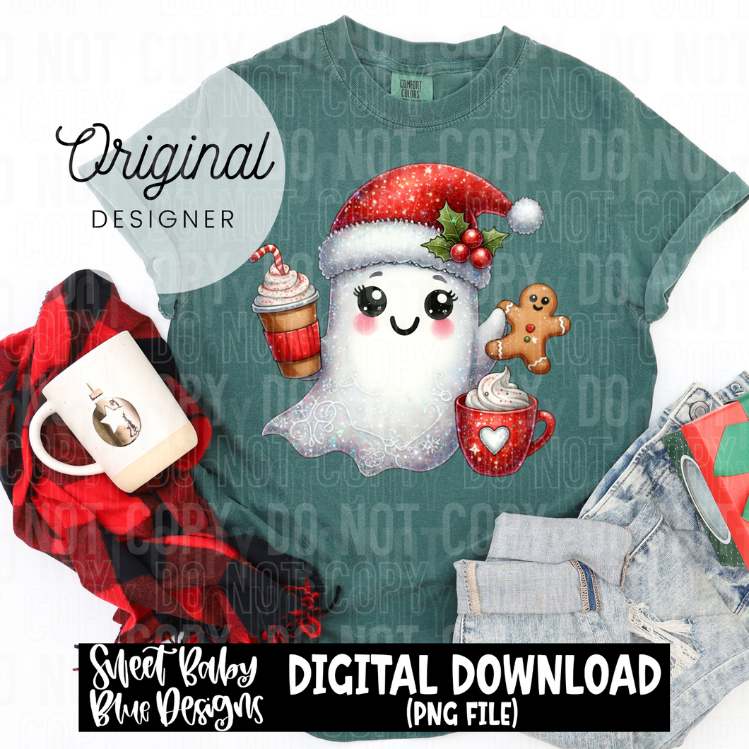 Christmas ghost - 2024 - PNG file- Digital Download