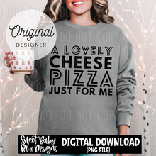 A lovely cheese pizza - Christmas - 2024 - PNG file- Digital Download