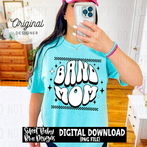 Band mom- Checkered - 2025 - PNG file- Digital Download