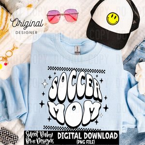 Soccer mom - Checkered - 2025 - PNG file- Digital Download