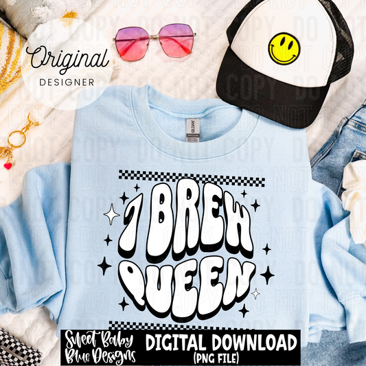 Brew queen - 2025 - PNG file- Digital Download