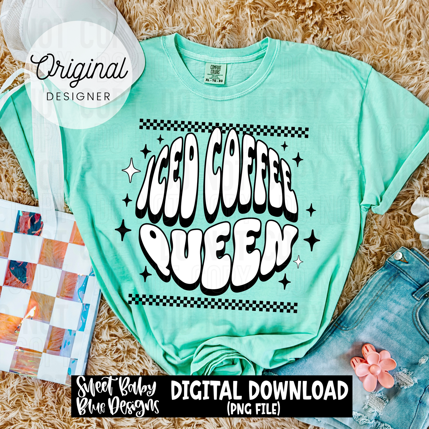Iced coffee queen - 2025 - PNG file- Digital Download
