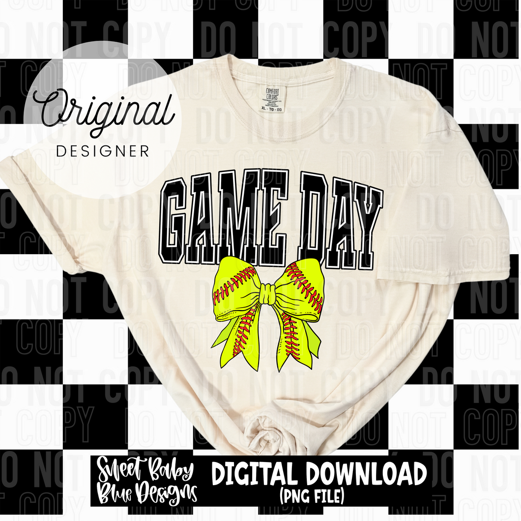 Game day softball - 2025 - PNG file- Digital Download