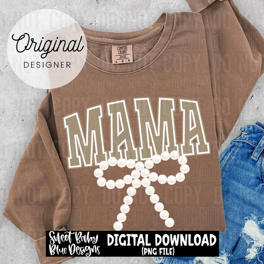 Mama pearl brown font - 2025 - PNG file- Digital Download