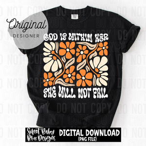 God is within her- 2025 - PNG file- Digital Download