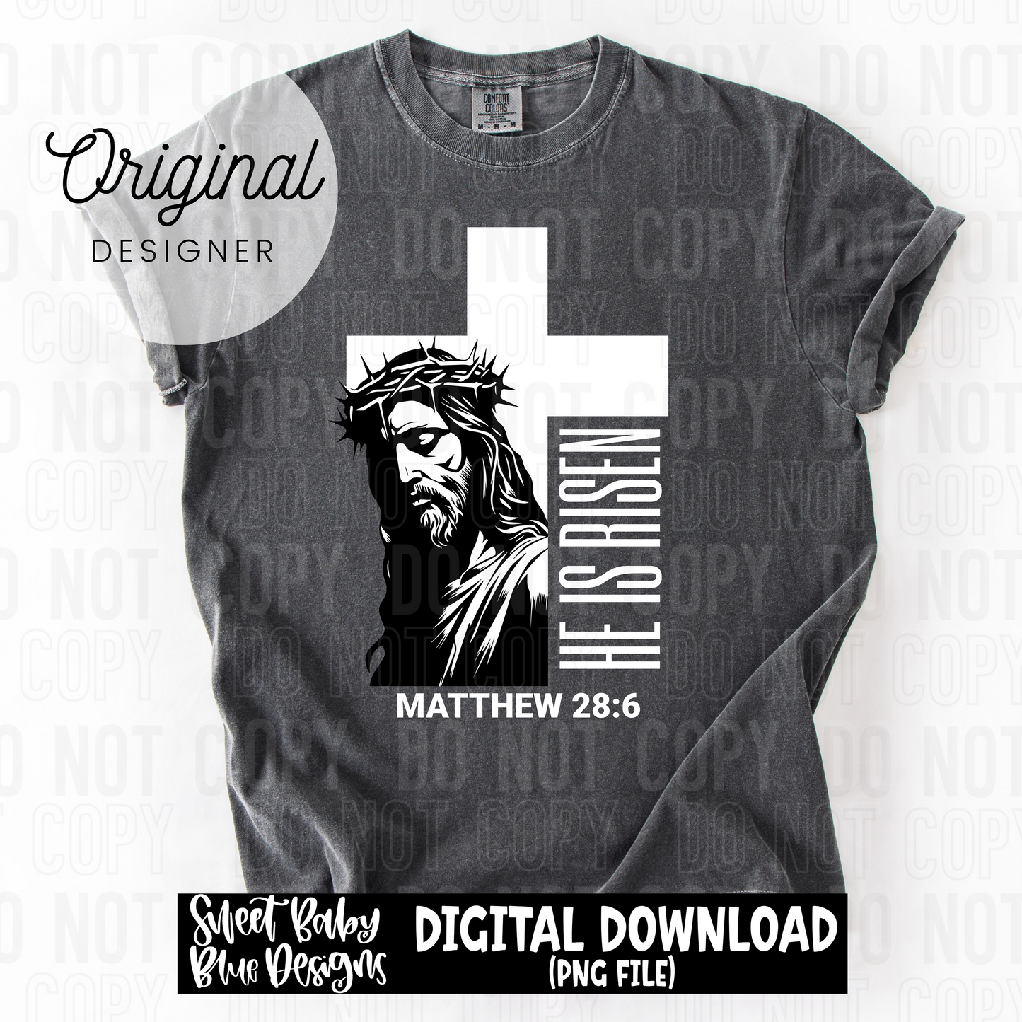 He is risen - 2025 - PNG file- Digital Download