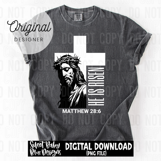 He is risen - 2025 - PNG file- Digital Download