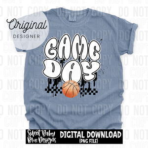Game day basketball splatter - 2025 - PNG file- Digital Download