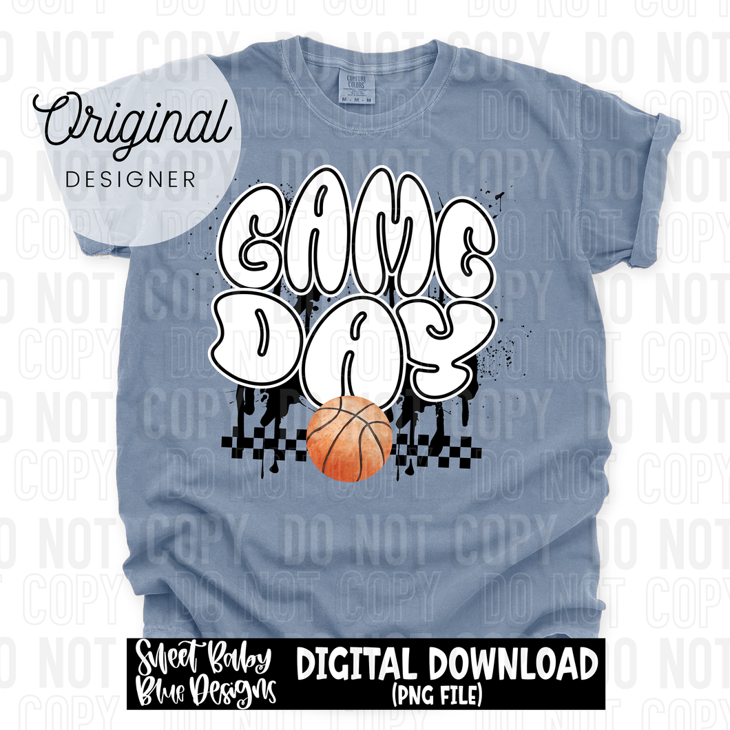 Game day basketball splatter - 2025 - PNG file- Digital Download