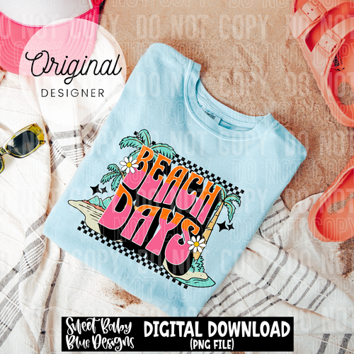 Beach days - 2025 - PNG file- Digital Download