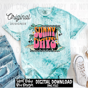 Sunny days- Summer - 2025 - PNG file- Digital Download
