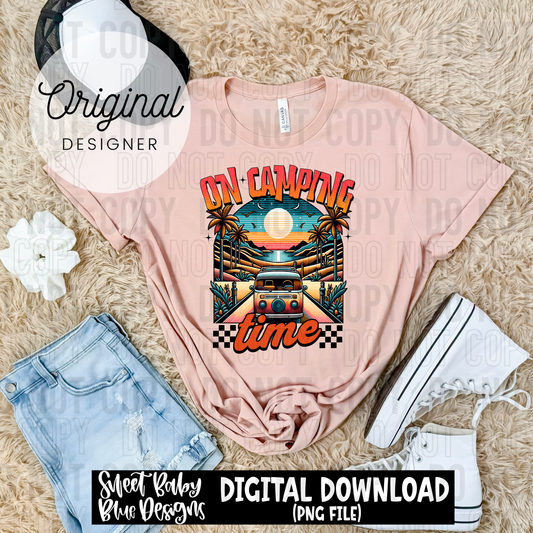 On camping time - Summer - 2025 - PNG file- Digital Download