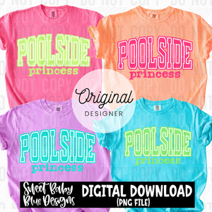 Poolside princess - 2025 - PNG file- Digital Download