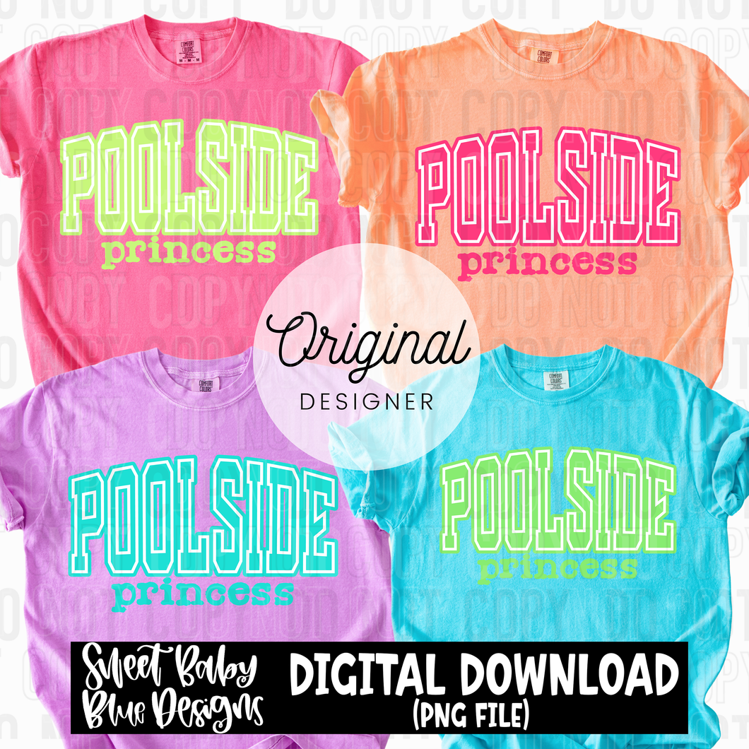 Poolside princess - 2025 - PNG file- Digital Download