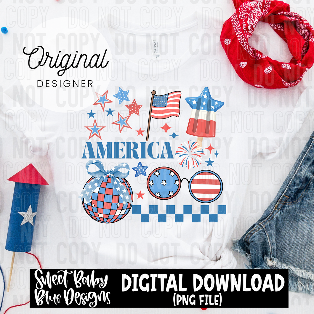 America collage - 2025 - PNG file- Digital Download