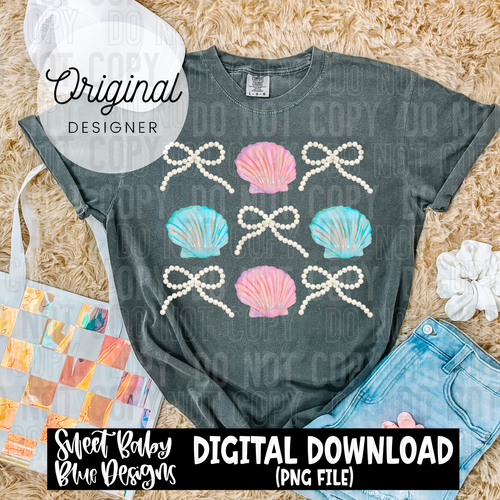 Shell bow Summer - 2025 - PNG file- Digital Download