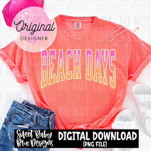 Beach days - 2025 - PNG file- Digital Download