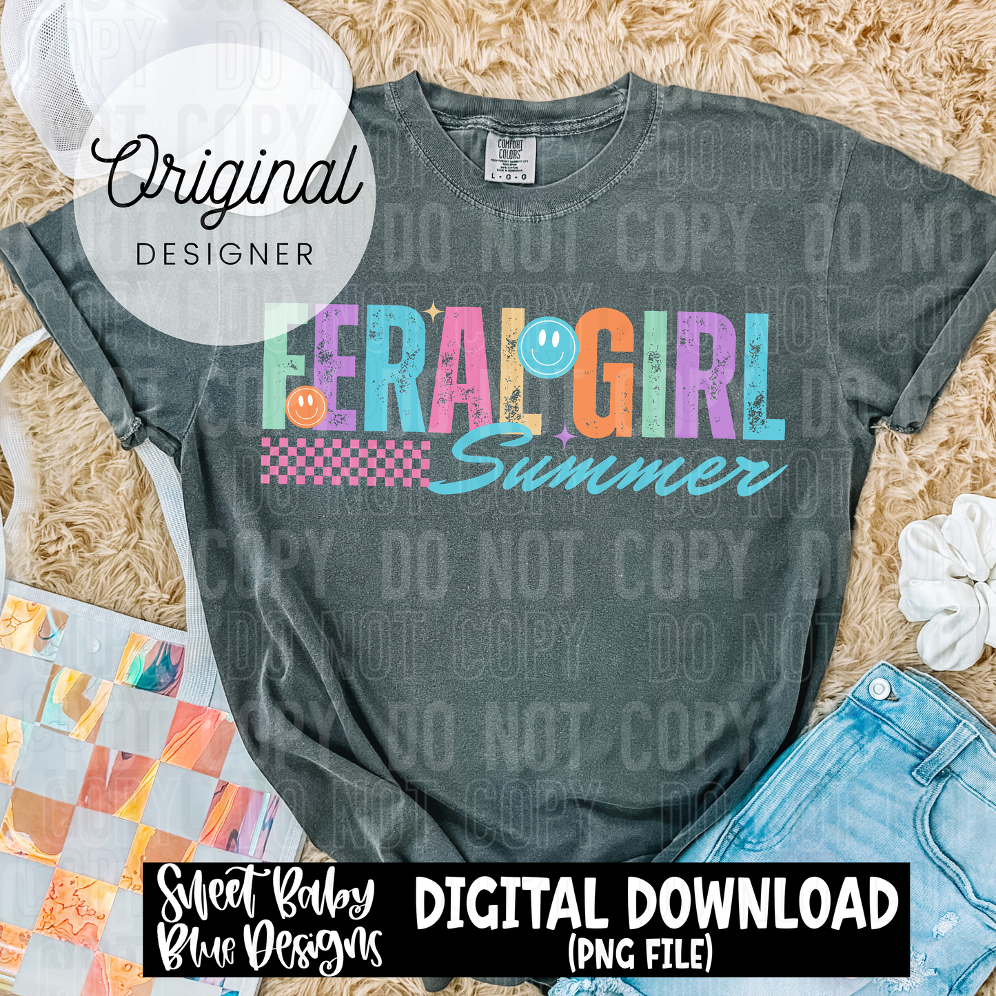 Feral girl Summer - 2025 - PNG file- Digital Download