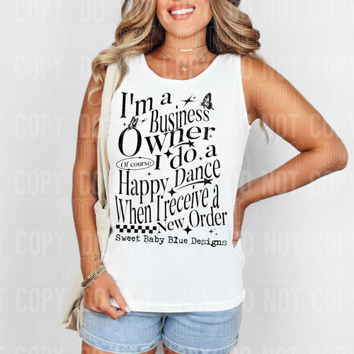 I'm a business owner - Custom business name - PNG file- Digital Download