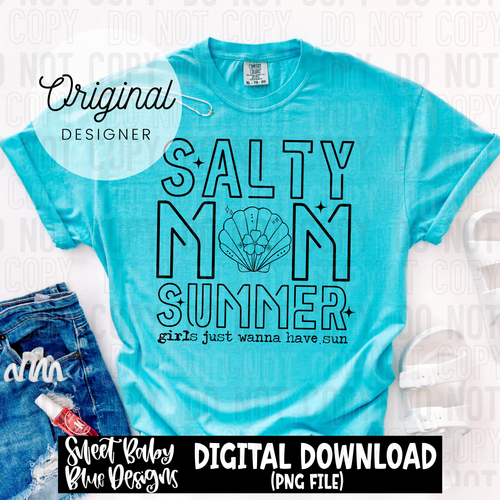 Salty mom Summer - 2025 - PNG file- Digital Download