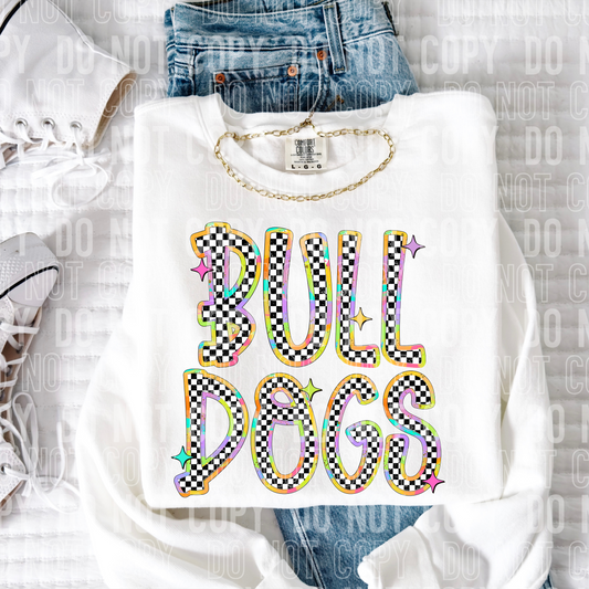 Colorful checkered - Custom mascot- PNG file- Digital Download