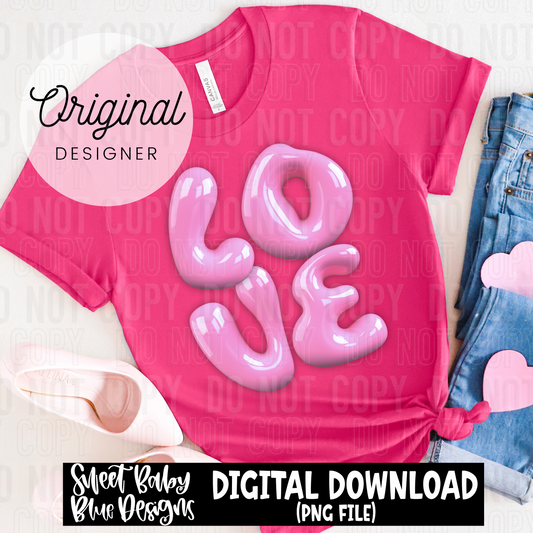 Love- Balloon letters - Valentine's Day - 2025 - PNG file- Digital Download