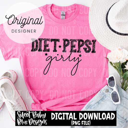 Diet Pepsi girly - 2025 - PNG file- Digital Download