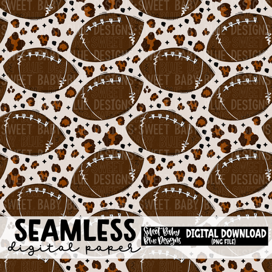 Football leopard - Seamless - Digital paper- 2023 - PNG file- Digital Download