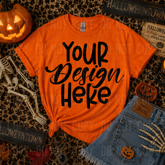 Gildan 64000 Orange - Halloween - 2026 - PNG file- Digital Download