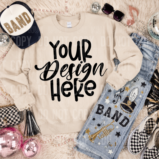 Sand- Gildan 18000 Mockup- Band - 2026 - PNG file- Digital Download