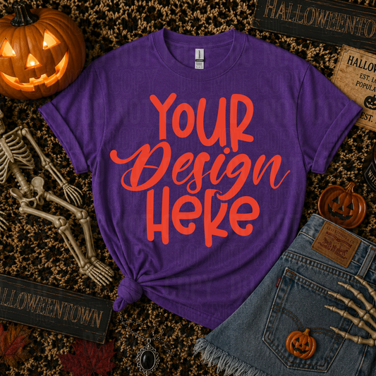Gildan 64000 Purple- Halloween - 2026 - PNG file- Digital Download