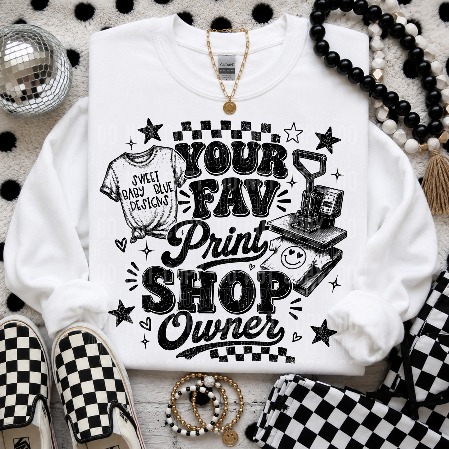 Your fav print shop owner- Custom Business Name - PNG file- Digital Download