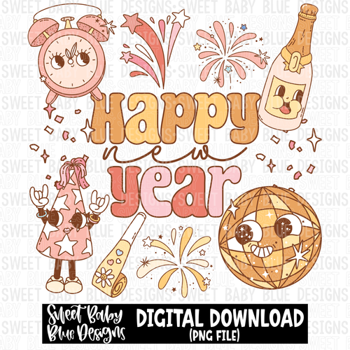 Happy new year- 2023- PNG file- Digital Download