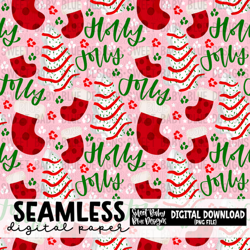 Holly jolly leopard- Seamless - Digital paper- 2023 - PNG file- Digital Download
