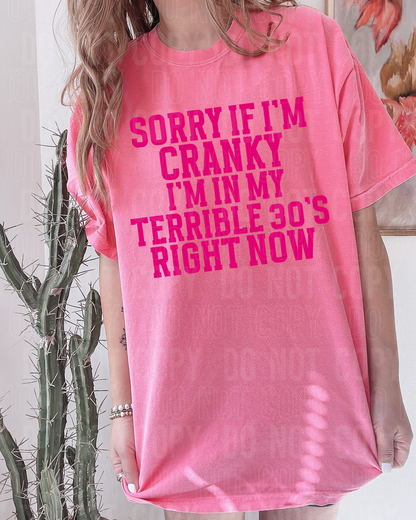 Sorry if I'm cranky I'm in my terrible 30s right now- 2023- PNG file- Digital Download