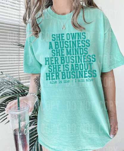 She owns a business she minds her business she is about her business - 2023- PNG file- Digital Download