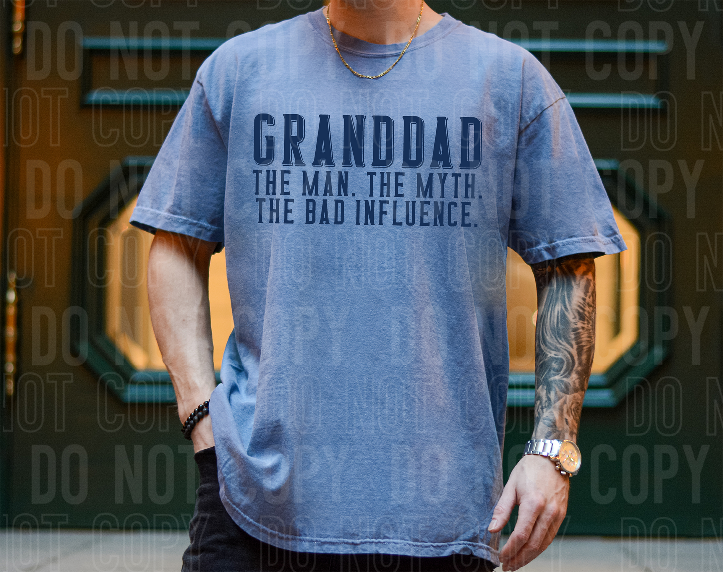 Granddad the man the myth the bad influence - 2023- PNG file- Digital Download