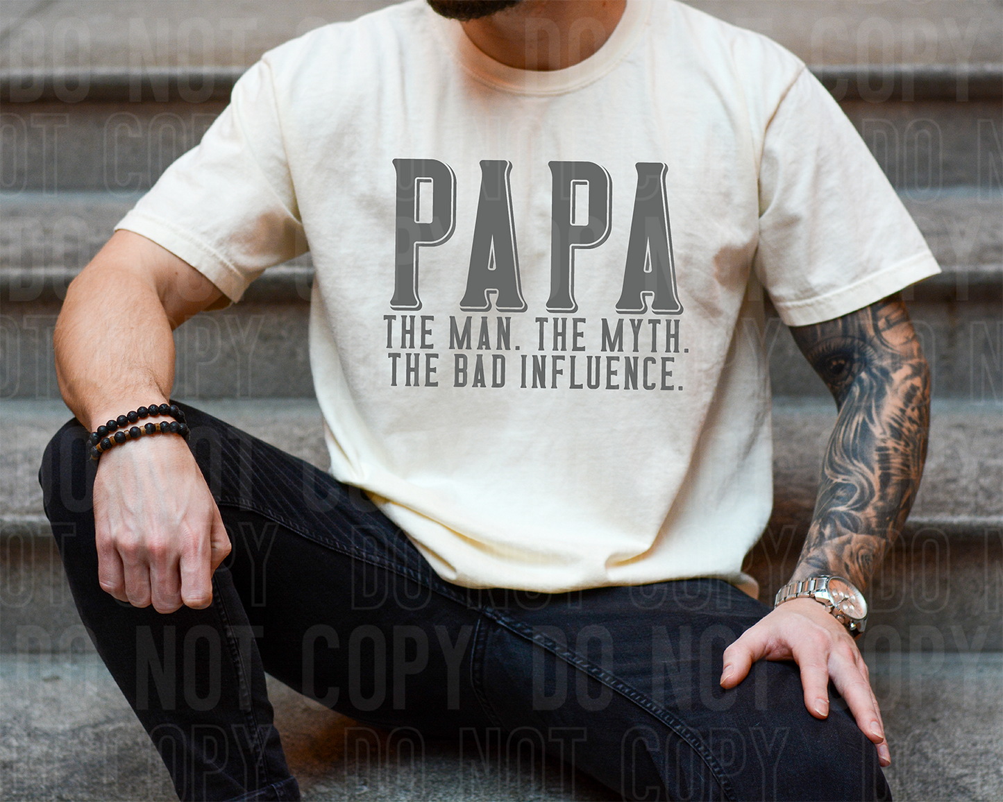 Papa the man the myth the bad influence - 2023- PNG file- Digital Download