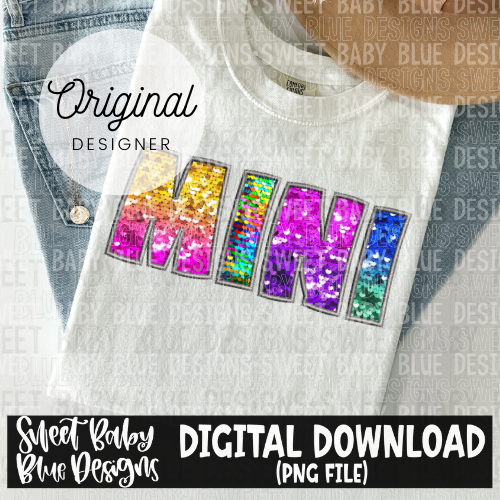 Mini- Sequin - 2024- PNG file- Digital Download