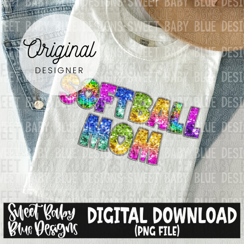 Softball mom - 2024- PNG file- Digital Download