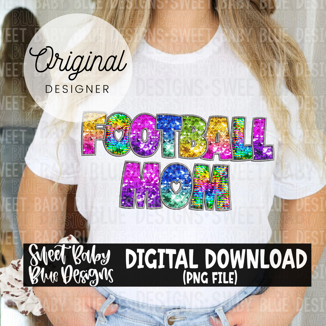 Football mom - 2024- PNG file- Digital Download