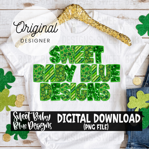 St. Patrick's Day - Custom business name- PNG file- Digital Download