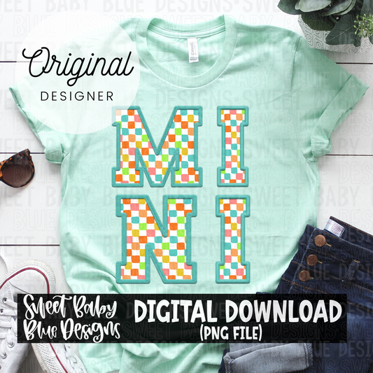 Mini - Checkered - 2024- PNG file- Digital Download