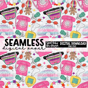 Old school - Seamless - Digital paper- 2024 - PNG file- Digital Download