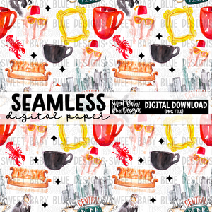 Friends - Seamless - Digital paper- 2024 - PNG file- Digital Download