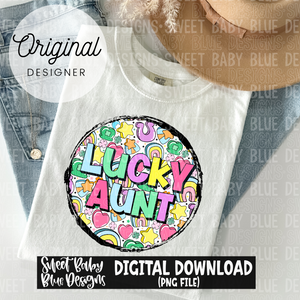 Lucky aunt- 2024 - PNG file- Digital Download