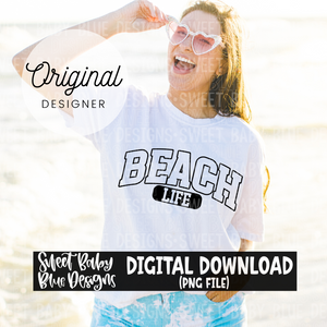 Beach life - Summer - 2024- PNG file- Digital Download
