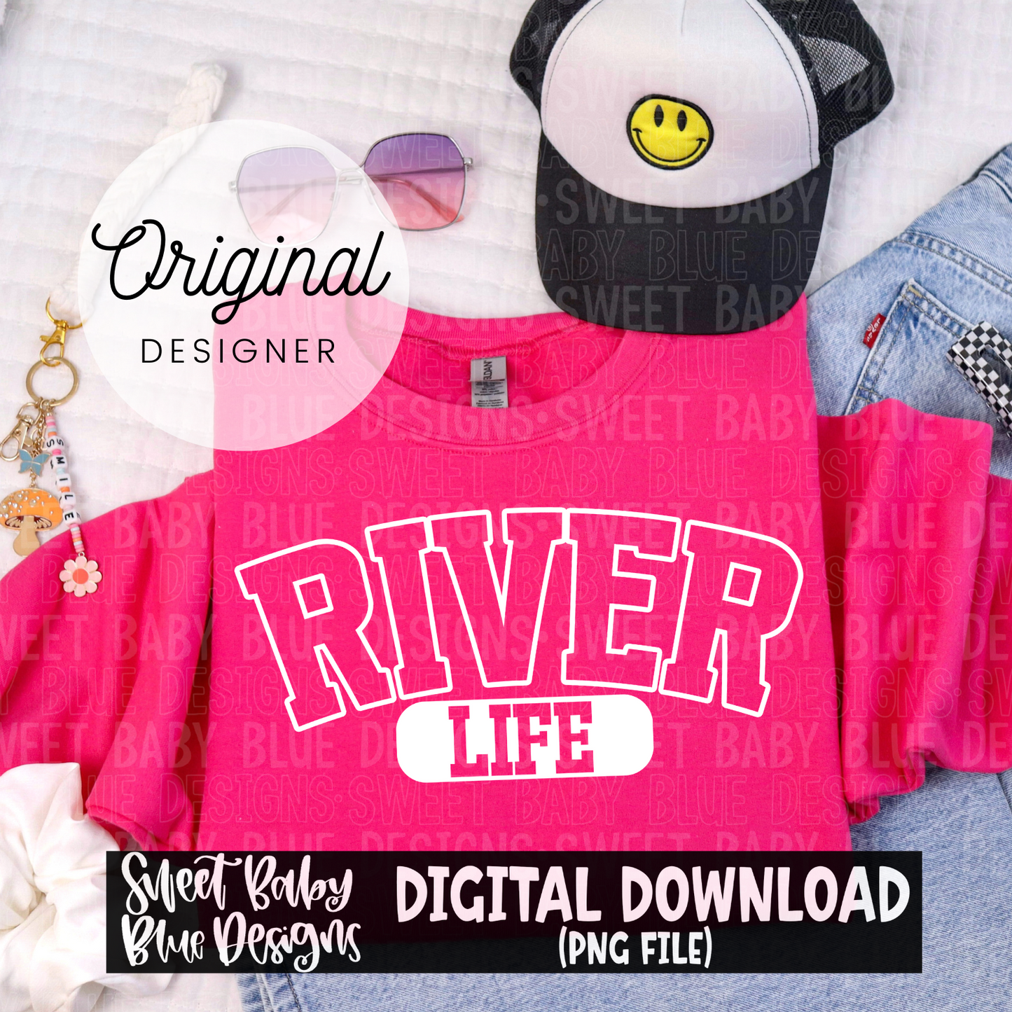 River  life - Summer - 2024- PNG file- Digital Download