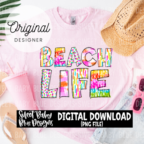Beach life- Summer - 2024- PNG file- Digital Download