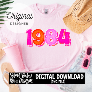 1984 - 2024- PNG file- Digital Download